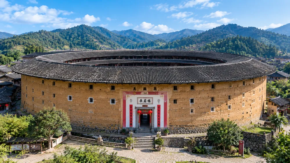 福建土樓花火節夜景與土樓群煙火 福建土樓花火節夜景與土樓群煙火