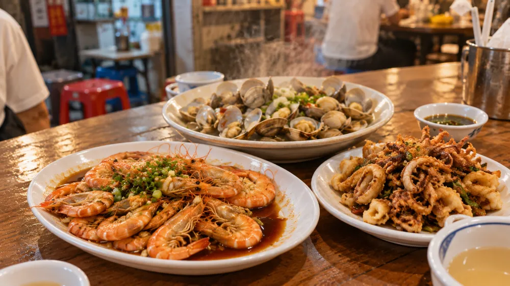 廈門八市海鮮代客料理,現買現煮的醬油水海鮮與加工店餐桌 廈門八市海鮮代客料理,現買現煮的醬油水海鮮與加工店餐桌