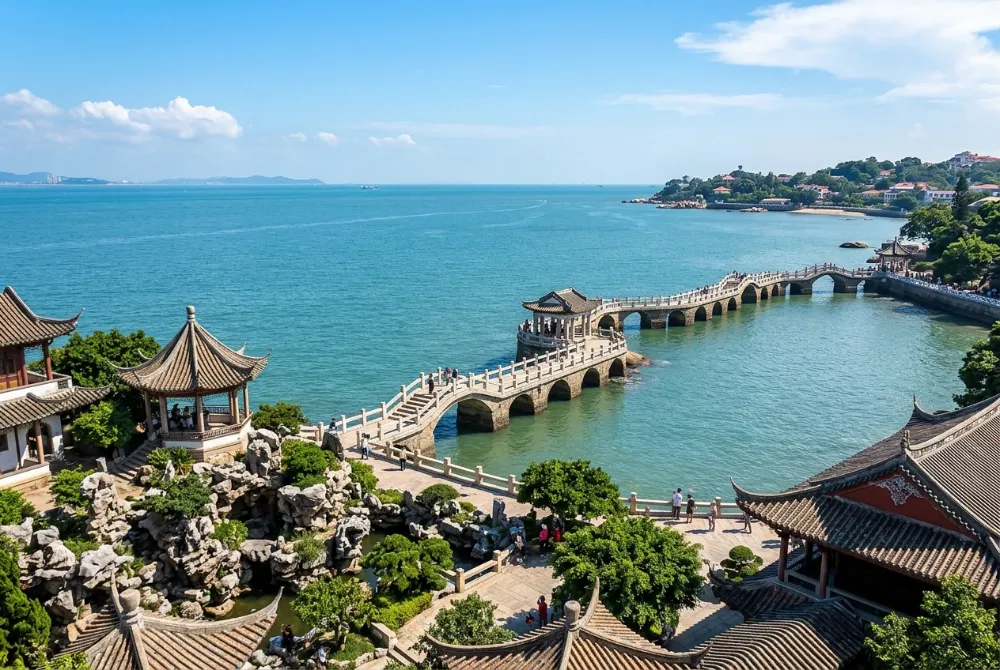 鼓浪嶼菽莊花園四十四橋，園林與大海交織的經典景致